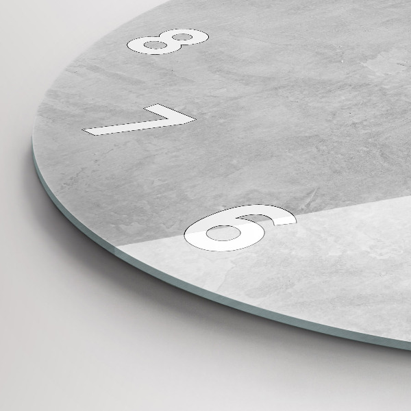 Round glass clock Stone wall