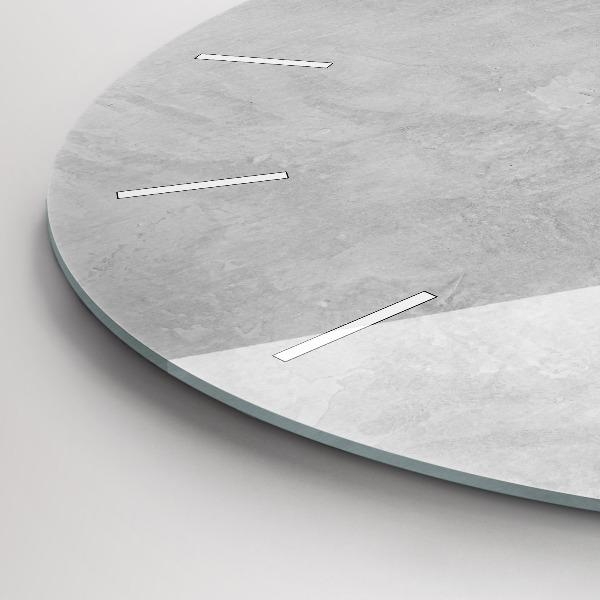 Round glass clock Stone wall