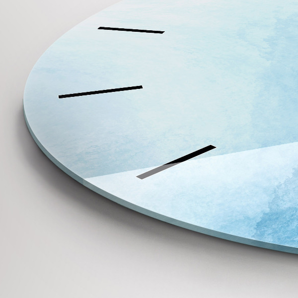 Round glass clock Blue gradient