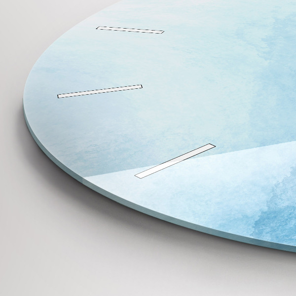 Round glass clock Blue gradient