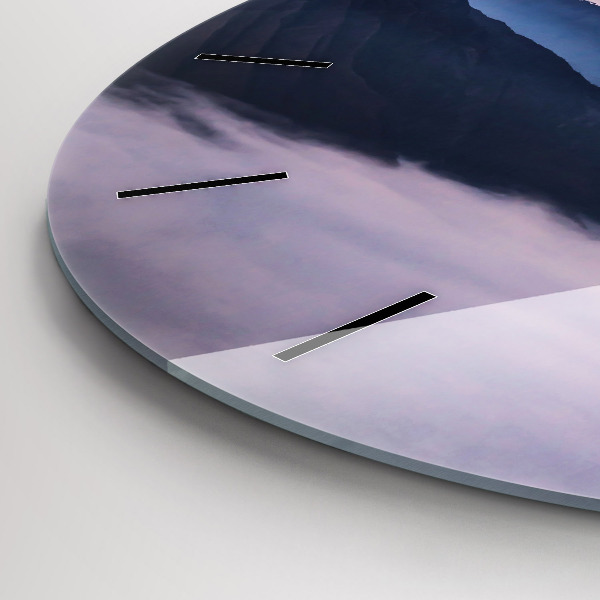 Round glass clock Beautiful Landscape