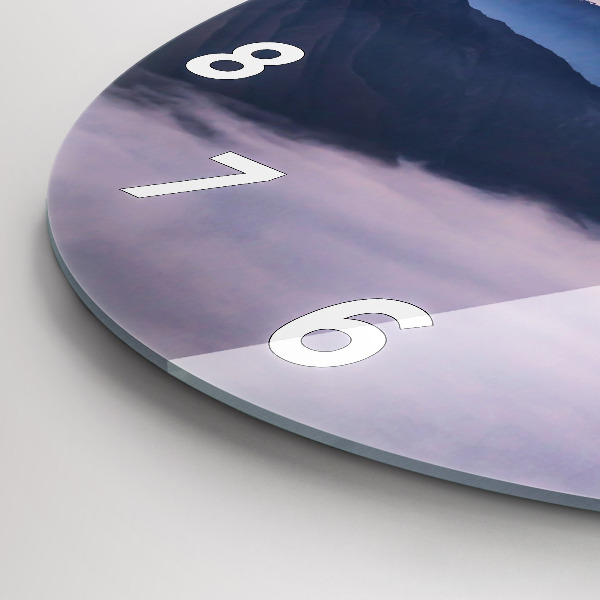 Round glass clock Beautiful Landscape