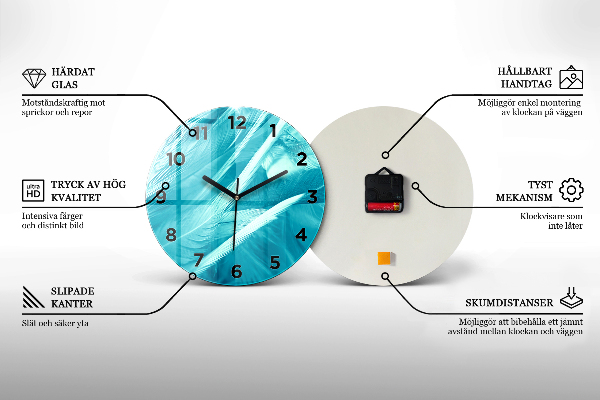 Round glass clock Beautiful Landscape