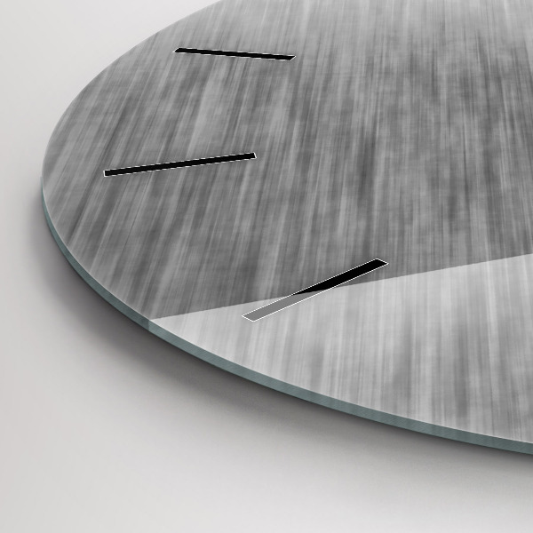 Round glass clock Metal wall