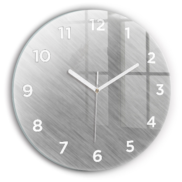 Round glass clock Metal wall