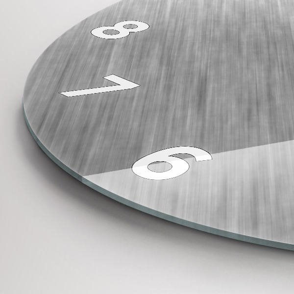 Round glass clock Metal wall