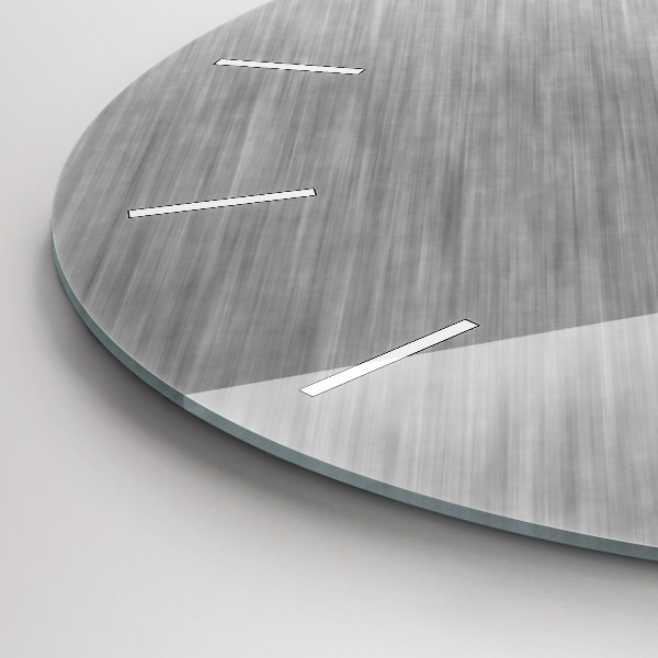 Round glass clock Metal wall