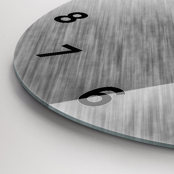 Round glass clock Metal wall