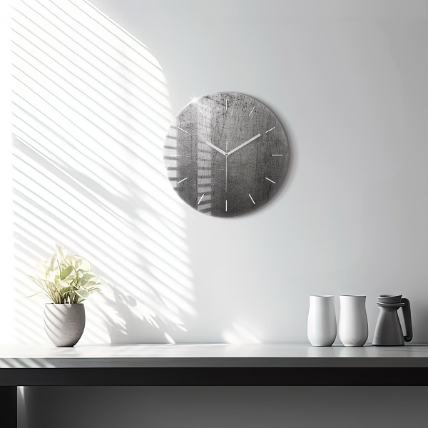 Round glass clock Metal wall
