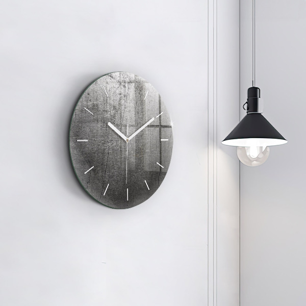 Round glass clock Metal wall