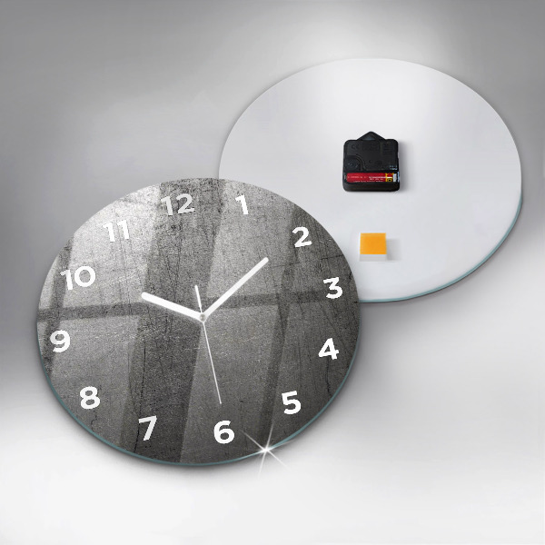 Round glass clock Metal wall