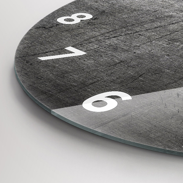 Round glass clock Metal wall