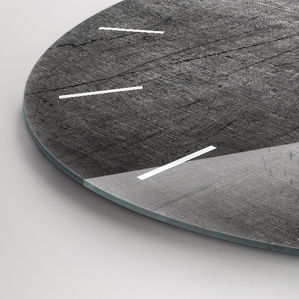 Round glass clock Metal wall
