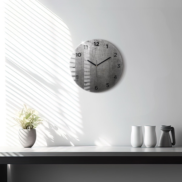 Round glass clock Metal wall