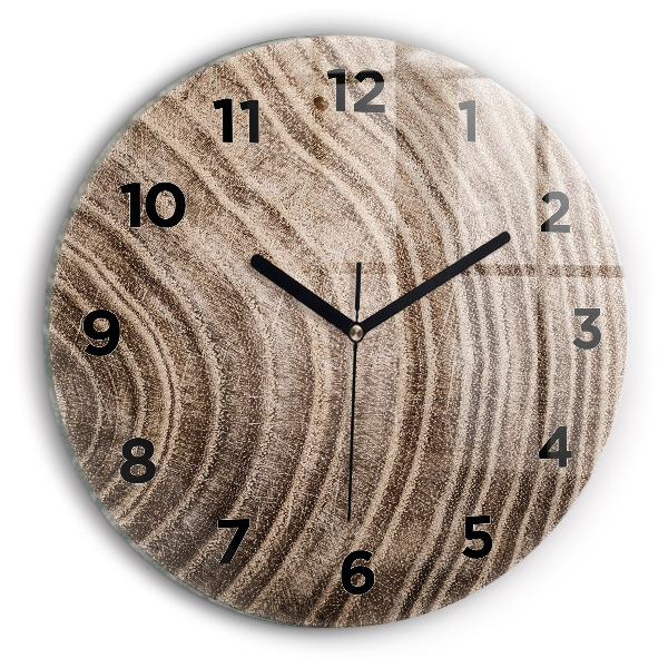 Round glass clock Trunk