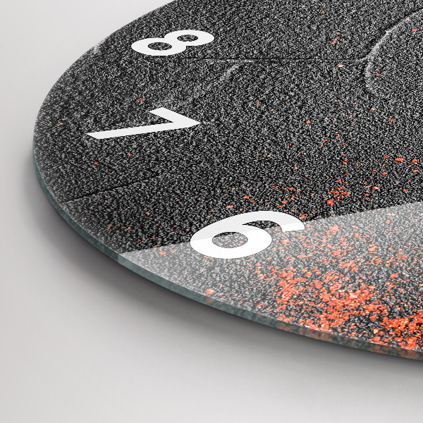 Round glass clock Red peppers