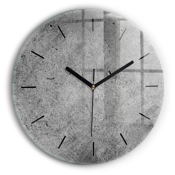 Round glass clock Industrial wall