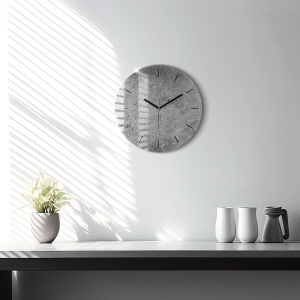 Round glass clock Industrial wall