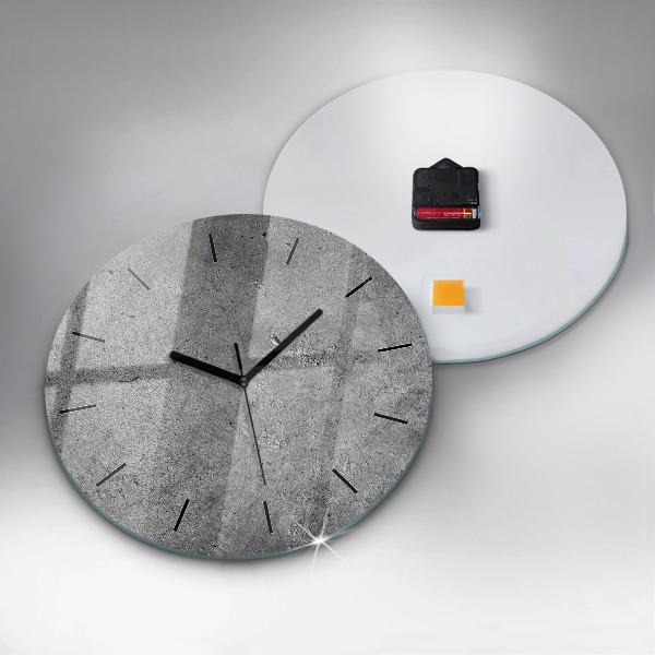 Round glass clock Industrial wall