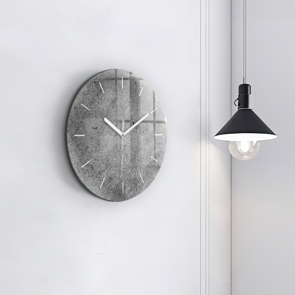 Round glass clock Industrial wall