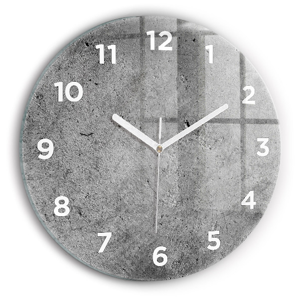 Round glass clock Industrial wall