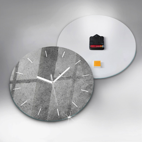 Round glass clock Industrial wall