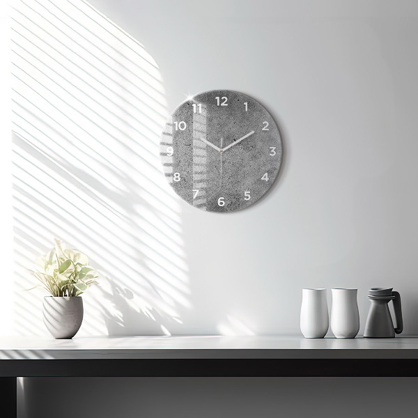 Round glass clock Industrial wall