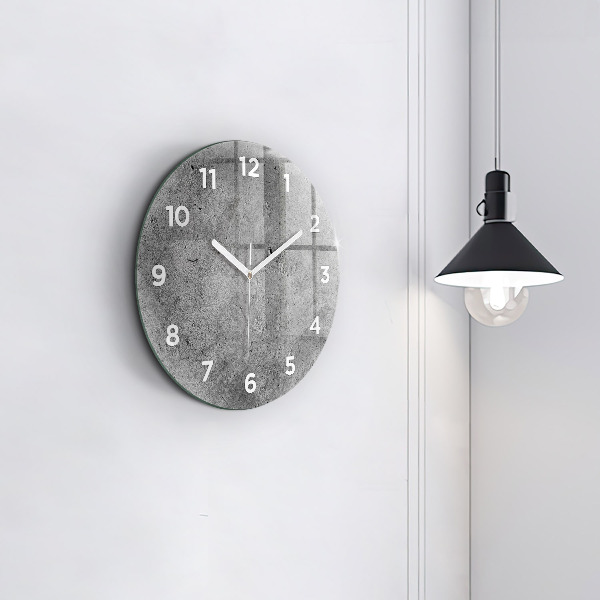 Round glass clock Industrial wall