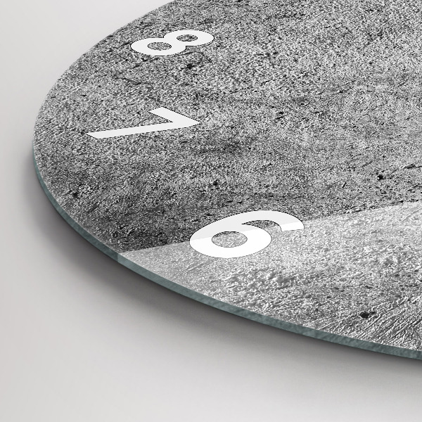 Round glass clock Industrial wall