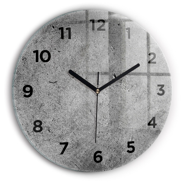 Round glass clock Industrial wall