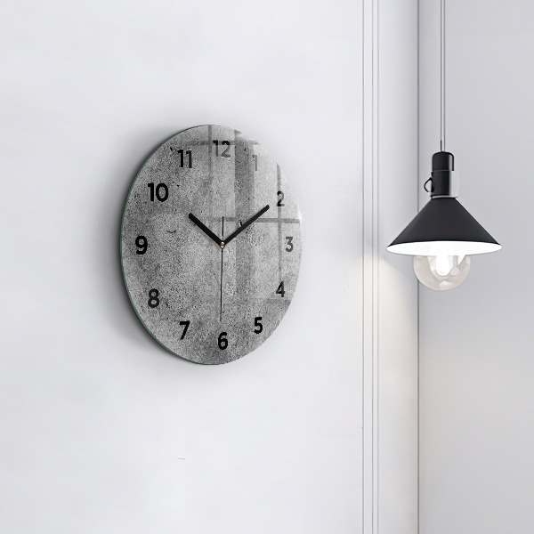 Round glass clock Industrial wall