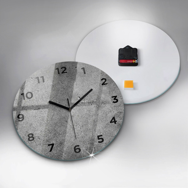 Round glass clock Industrial wall