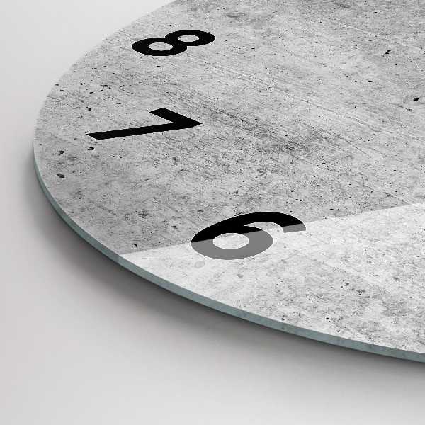 Round glass clock Raw wall