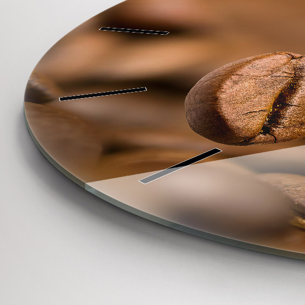 Round glass clock Abstract colors