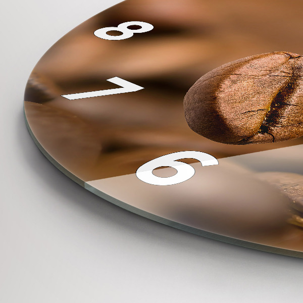 Round glass clock Abstract colors