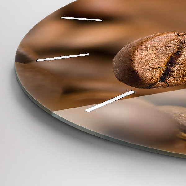Round glass clock Abstract colors