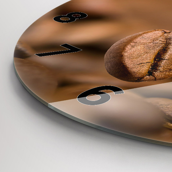 Round glass clock Abstract colors