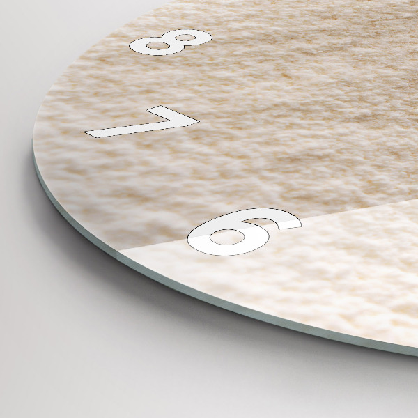 Round glass clock Flour and ears of grain