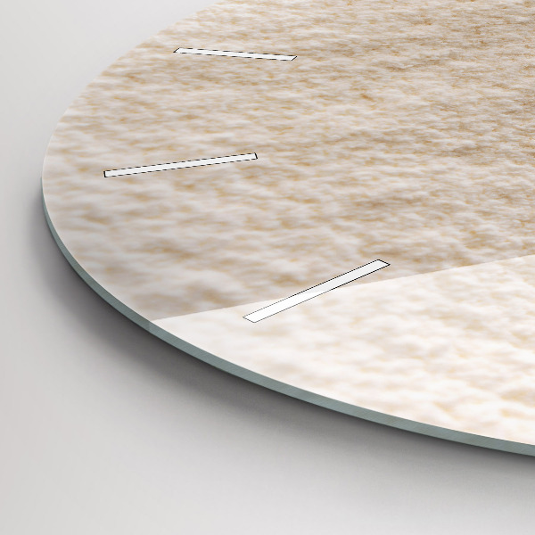 Round glass clock Flour and ears of grain