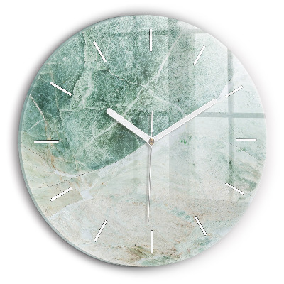 Round glass clock Marble Stone Texture