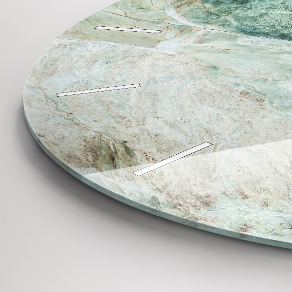 Round glass clock Marble Stone Texture