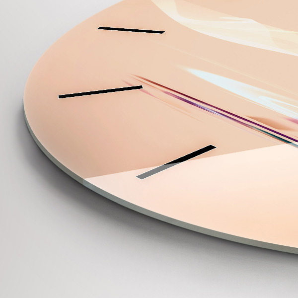 Round glass clock Flamingo illustration
