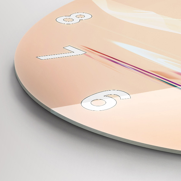 Round glass clock Flamingo illustration