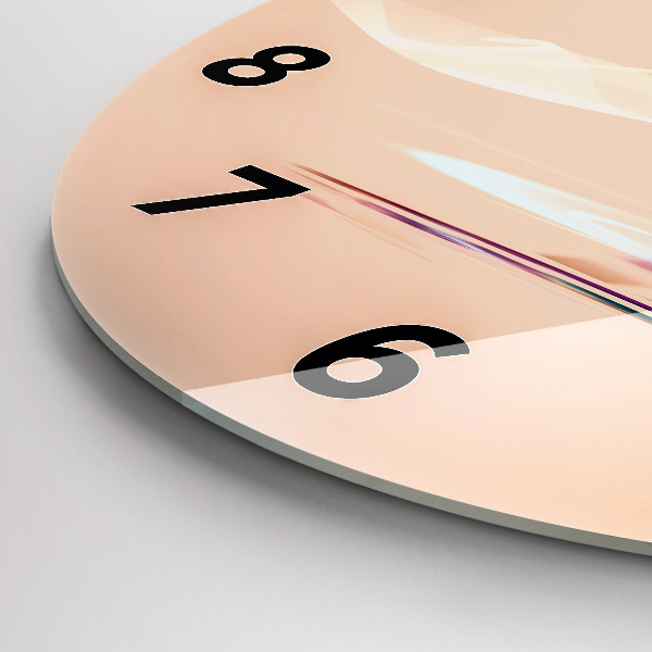 Round glass clock Flamingo illustration