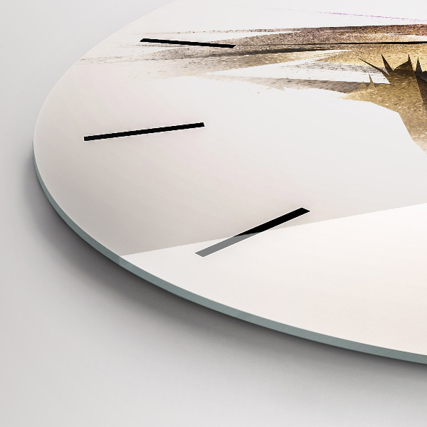 Round glass clock Bird of Predation