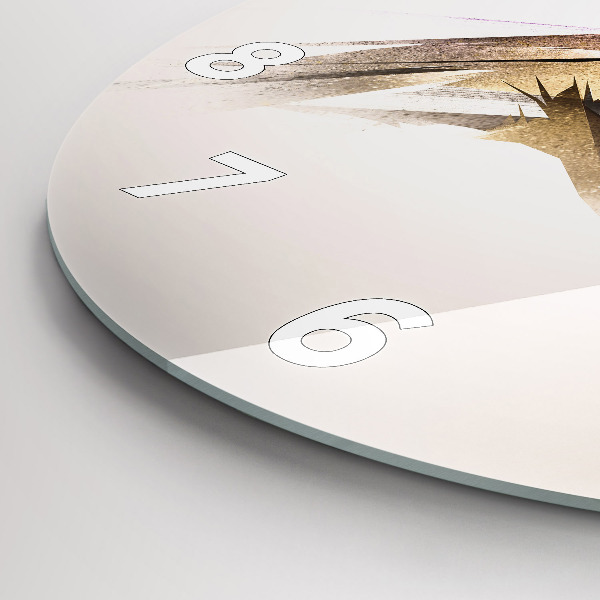 Round glass clock Bird of Predation