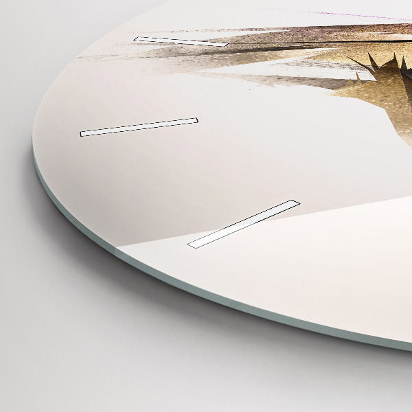 Round glass clock Bird of Predation