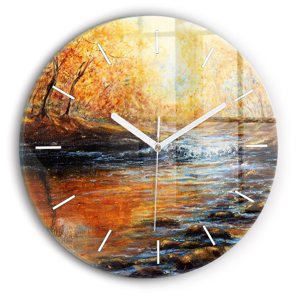 Round glass clock Artistic art