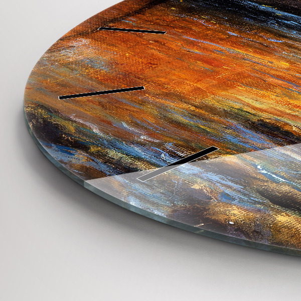Round glass clock Artistic art