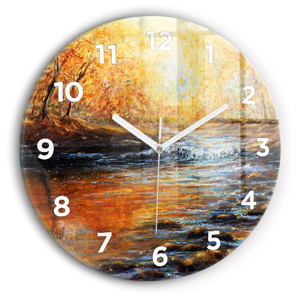 Round glass clock Artistic art